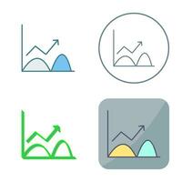 tendencia en el icono de vector gráfico