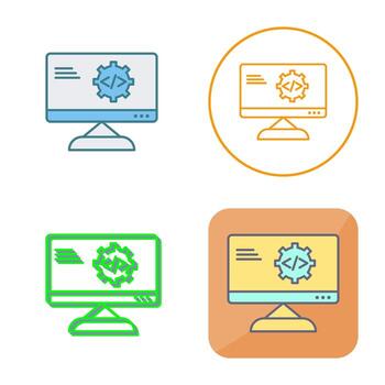 icono de vector de optimización de código único
