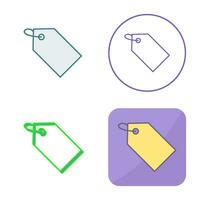 Unique Tag Vector Icon