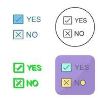 Yes No Option Vector Icon