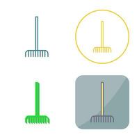 Fork picking Leaves Vector Icon