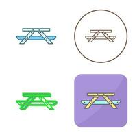 Picnic of Table Vector Icon