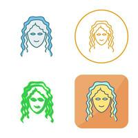 Hair Curly Vector Icon