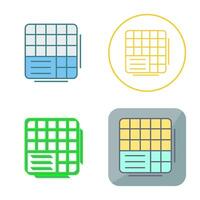 Table Data Vector Icon