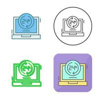 24 Hours Vector Icon