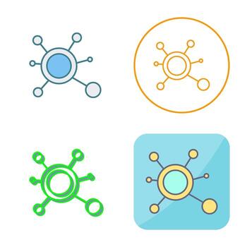 icono de vector de molécula