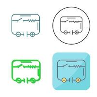 icono de vector de circuito eléctrico