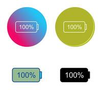 icono de vector de batería completa único