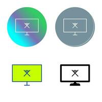 Unique Disconnected Network Vector Icon