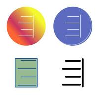 Unique Right Align Vector Icon