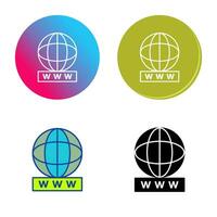 Unique World Wide Web Vector Icon