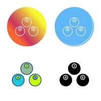 Unique Snooker Balls Vector Icon