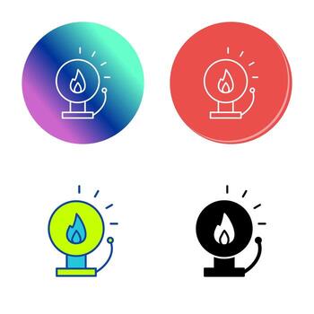 icono de vector de alerta de incendio único