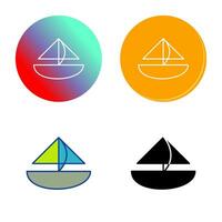 Small Yacht Vector Icon