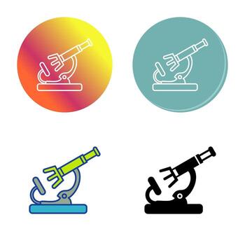 icono de vector de microscopio