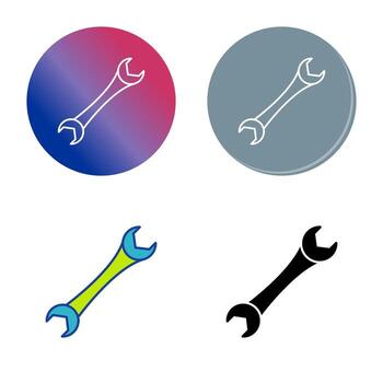 icono de llave inglesa vector