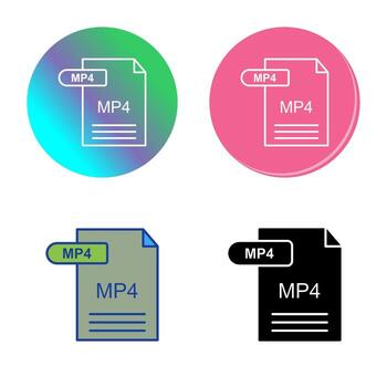 icono de vector de mp4