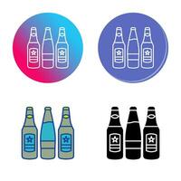 icono de vector de botellas de cerveza