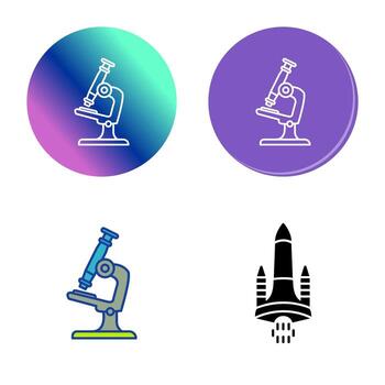 icono de vector de microscopio