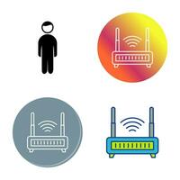 icono de vector de enrutador wifi