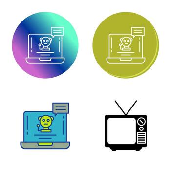 icono de vector de bot de chat