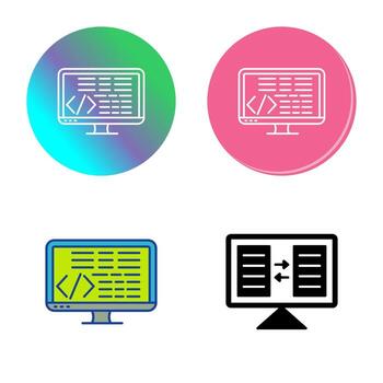 icono de vector de codificación