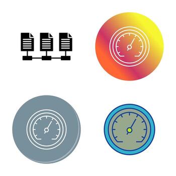 icono de vector de velocímetro