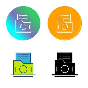 icono de vector de carpeta de lista