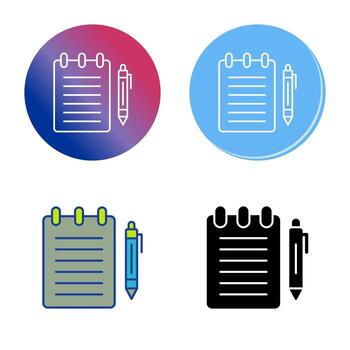 Notepad Vector Icon