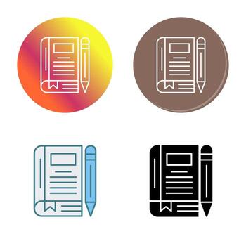 icono de vector de diario