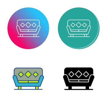 icono de vector de sofá