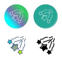 icono de vector de estrellas fugaces