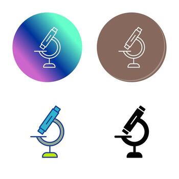 icono de vector de microscopio
