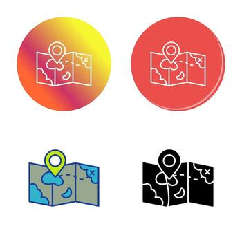 icono de vector de mapa