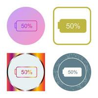 Unique Half Battery Vector Icon