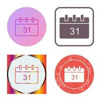 Unique Calendar Vector Icon