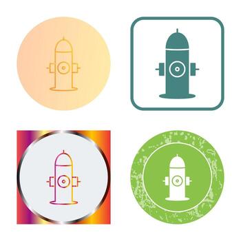 icono de vector de hidrante único