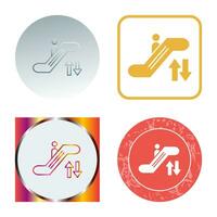 icono de vector de escalera mecánica