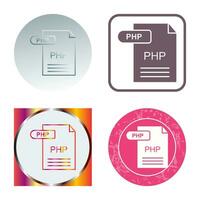 icono de vector de php