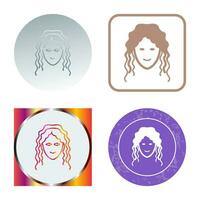 Hair Curly Vector Icon