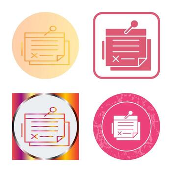 nota, vector, icono vector