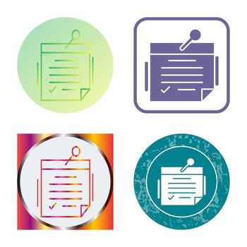 nota, vector, icono vector