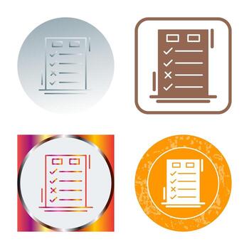 Today to Done CheckList Vector Icon