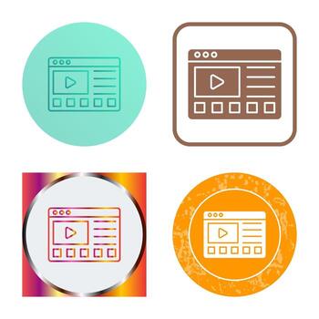 icono de vector de tutoriales en línea