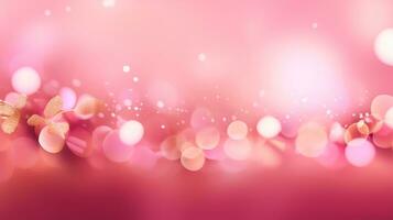 Abstract pink bokeh background, cosmetic background photo