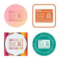 Online Certificate Vector Icon