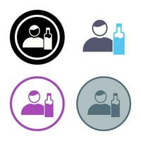 Unique Man And Drink Vector Icon