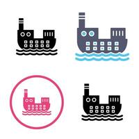 Cargo Ship Vector Icon