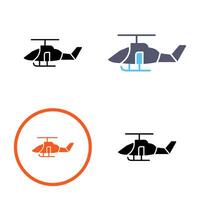 icono de vector de helicóptero militar