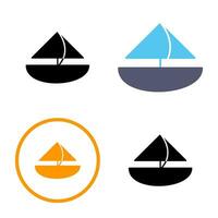 Small Yacht Vector Icon